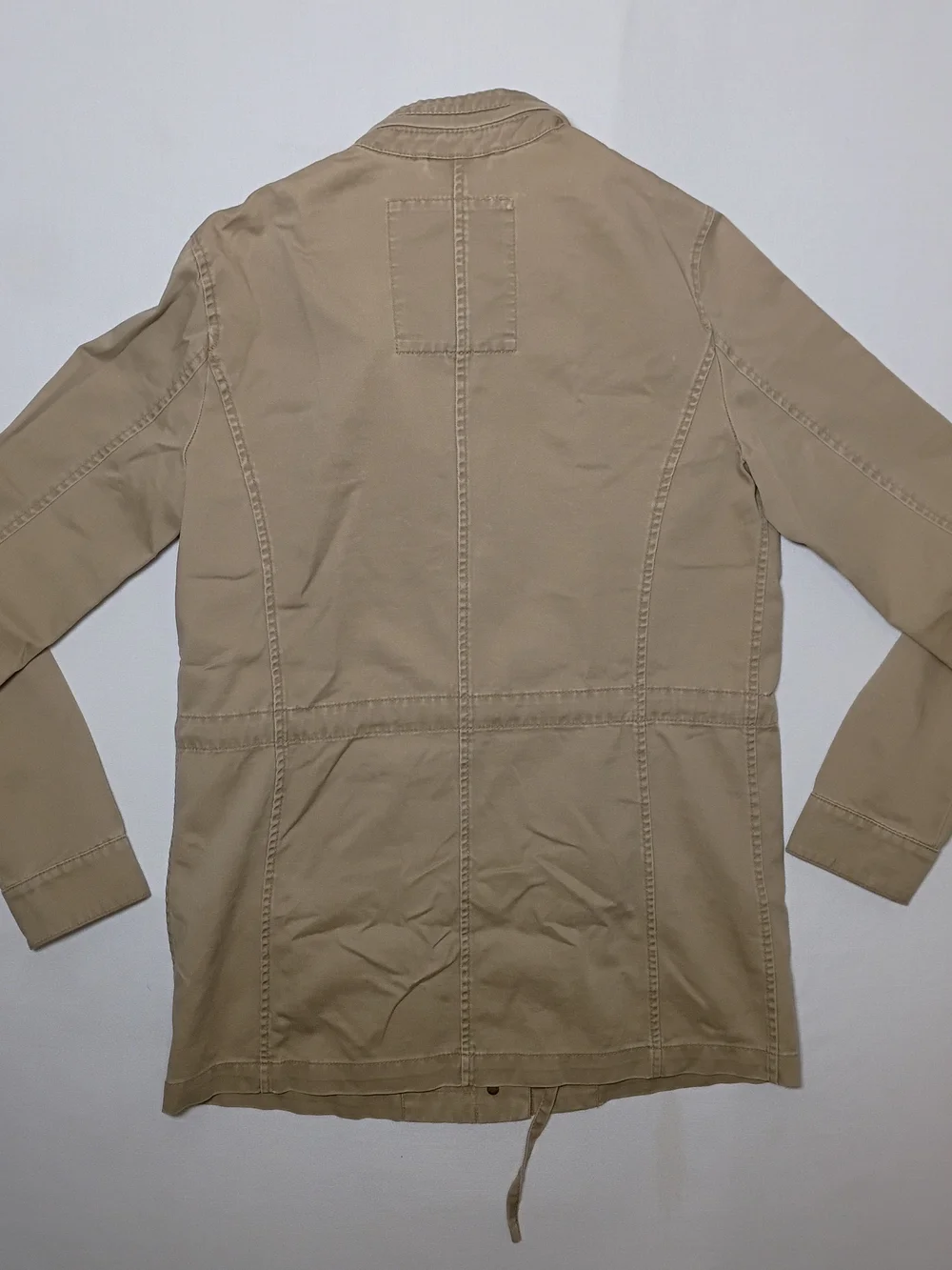 Y2K Tommy Hilfiger Womens Military Jacket Medium Khaki Cotton Twill Field Safari